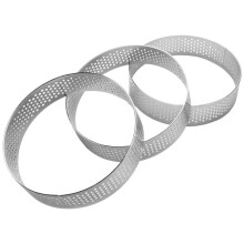 Anel de de AçO InoxidáVel com 30 Unidades, Anel de Musse para Bolo Perfurado Resistente Ao Calor, 8 Cm