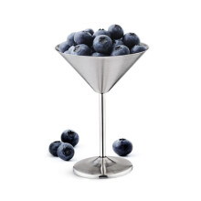 Set di Bicchieri da Martini in Acciaio Inossidabile da 8,8 Once, Bicchieri da Cocktail in Metallo, Infrangibili, Durevoli, Finitura Lucida A Specchio
