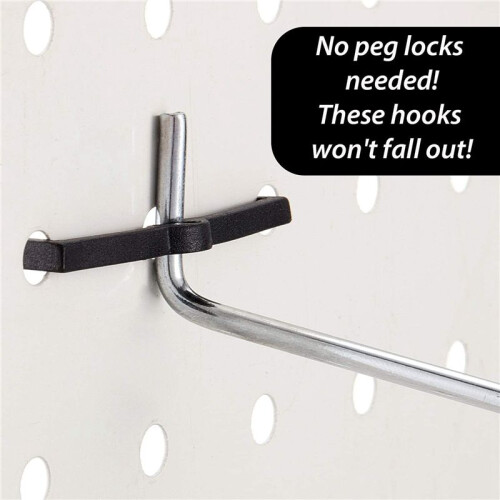 200 Pieces of Plastic Pegboard Hook Lock Pegboard Display Hook Storage Rack 2