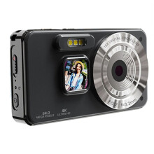 Children'S Digital Camera Black 4K 30fps HD Video Recorder Fill Lights 2000mAh Long Recording Type-C OTG Function
