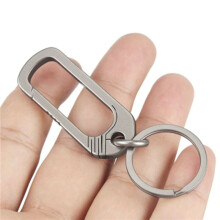 3X Boucle En Titane Porte-Clés En Alliage de Titane Boucles de Simplicité Créative Accessoires de Camping Outil de Poche En Plein Air
