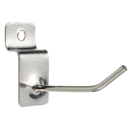 150 X Slatwall Single Hook Pin Shop Display Fitting Prong Hanger 50mm 1
