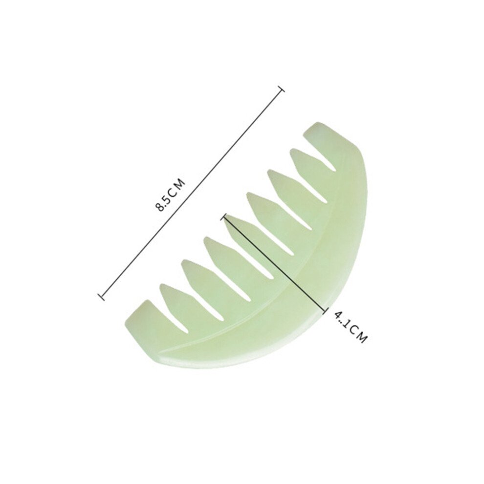 Xiuyan Jade Gua Sha Comb Head Massager 8.54.1cm Body Relaxation