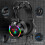 Wired Gaming Headset 50MM Driver, Black, 2M Cable, 32Ω Resistance 5