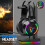 Wired Gaming Headset 50MM Driver, Black, 2M Cable, 32Ω Resistance 7