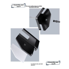 Wall Mount Charger Hook Phone Holder Wall Hanging Cable Organizer Stand Bracket Dock Pasted Wall Phone Tablet Holder A