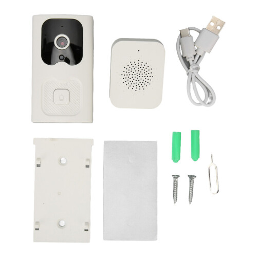 Wireless Video Doorbell with HD Cam Motion Detection No Drill Install 1