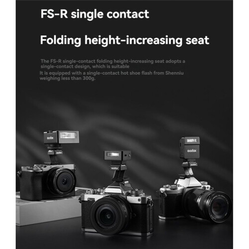 FS-R Foldable Hot Shoe Mount for  IM30 IM22 Camera Flash for Most      Camera 2