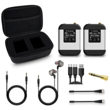 Protable UHF WIreless in Ear Monitor System Audio- Rechargeable for Music Audio Monitoring Live Broadcast