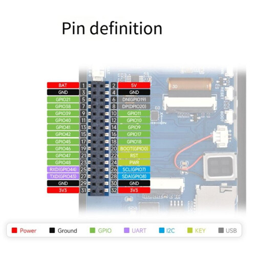 ESP32-S3 3.5 Inch LCD Screen Development Board IPS 320x480 Supports WiFi  AI Voice Recognition 2