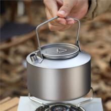 Titanium Ultralight Camping Kettle for Hot Water and Tea, 980ml - Ideal for Picnics