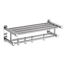 Stainless Steel Bathroom Towel Holder Storage Organizer Shelf Wall Mounted Towel Rack Home Hotel Wall Shelf for Bathroom