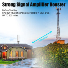 4K Digital TV Antenna 35dBi Outdoor Free HDTV Channel 6000 Miles Long Range Signal Amplifier for ATSC/DVB-T/DMB-T/ISDB-T