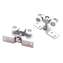 Sliding Door Roller Hardware Sliding Door Pulley 4-Wheel Glass Door Hanging Track Pulley Silent Nylon Wheel