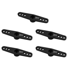5X 25T Lenkservo Arm Horn Metall Vollgas Teile Doppel Lenker für Futaba Schwarz