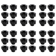 Machinery Latche Knurled Clamping Nuts Knob Grip M8 Female Thread 36pcs