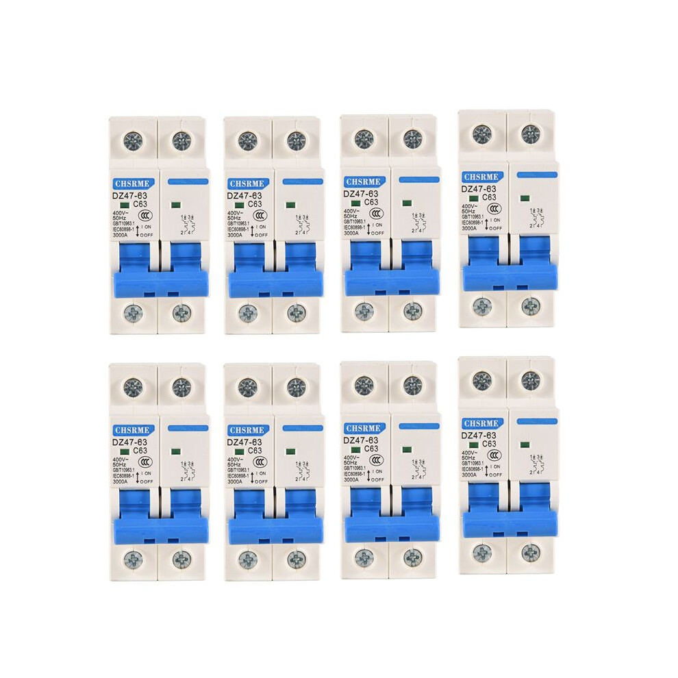 8X 2P 63A Ac400v Mcb Solar Photovoltaic (Pv) Solar Ac Circuit Breaker 6032345787630