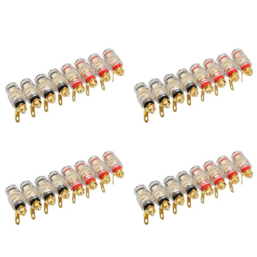 32Pcs 4mm Amplifier Speaker Terminal Binding Post Banana Plug Jack