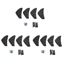 12 Pcs Universal Car Rear Bumper Lip Diffuser Fin Style Car Back Bumper Spoiler Lip Splitter
