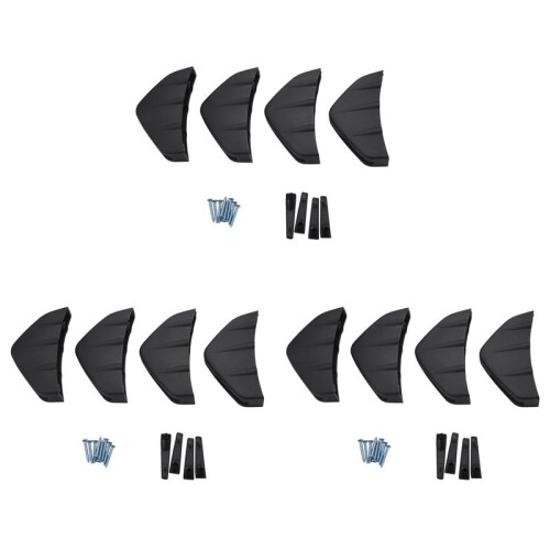 12 Pcs Universal Car Rear Bumper Lip Diffuser  Fin Style Car Back Bumper Spoiler Lip Splitter