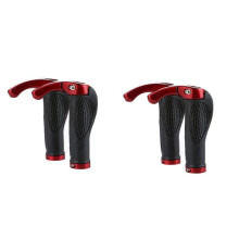 4x Mountainbike Fietsen Lock- Stuur Hand Bar End Handvatten Set-Rood