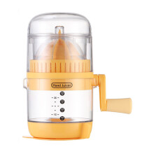 (Yellow) Hand Crank Juicer for Lemon, Orange - Home & Outdoor