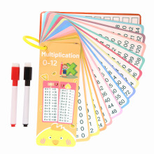 (Multiplication) 15pcs Math Flash Cards w/ 2 Markers
