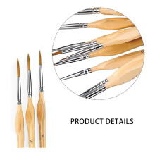 Detail Brushes Set of 10 Brushes Thin Brushes for Acrylic, Watercolor, Face, Nails, Scale Model Painting, Drawing