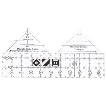 90 Graden Dubbele Strook Quiltliniaal, 10 Inch Acryl Quiltdriehoeklinialen, Antislip Quiltlinialen en Sjablonen