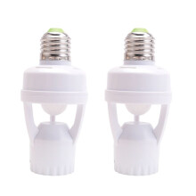 2PCS AC110-220V 360Degree Pir Induction Motion Sensor IR Infrared Human E27 Plug Socket Base Led Bulb Lamp Holder