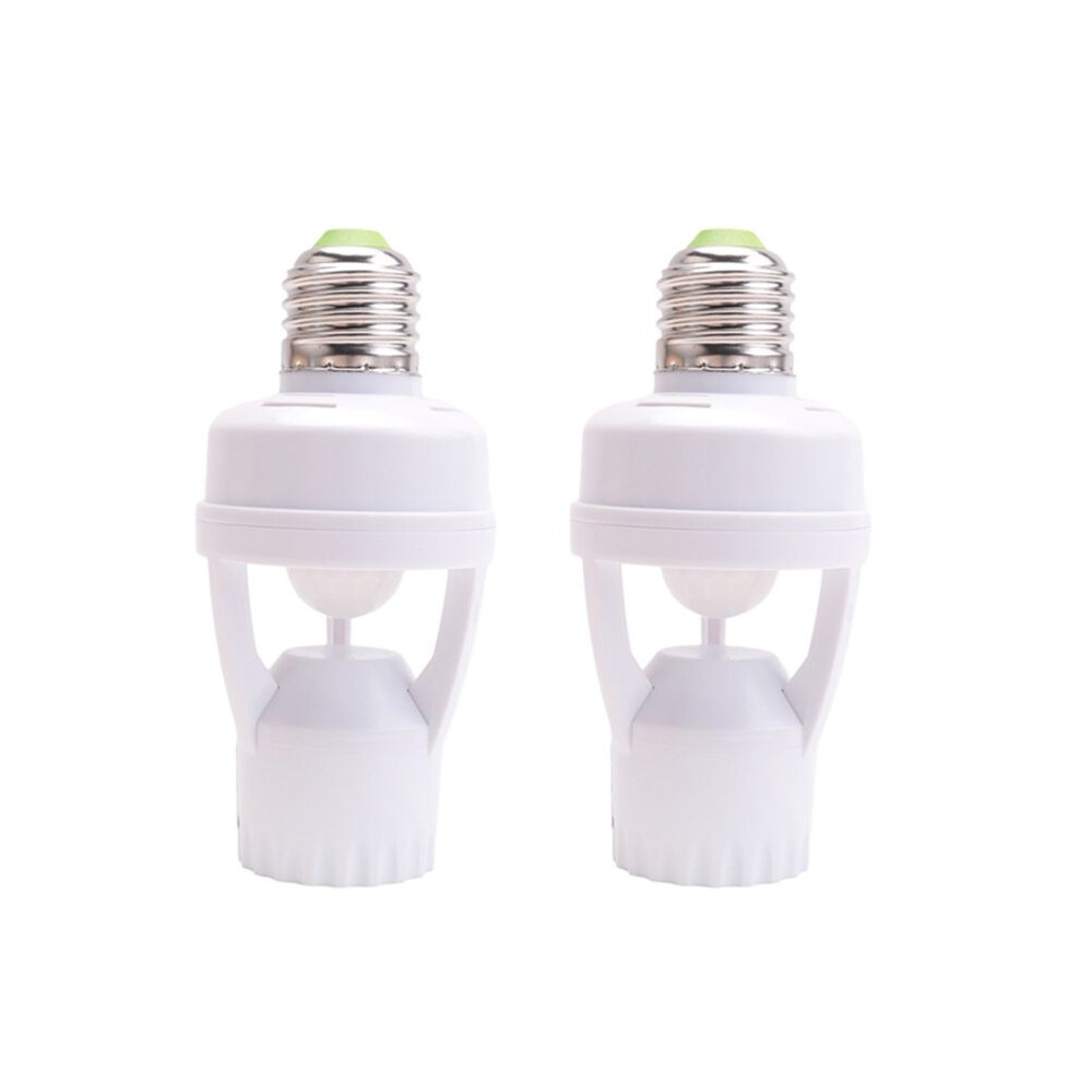 2Pcs Ac110-220V 360Degree Pir Induction Motion Sensor Ir Infrared Human E27 Plug Socket Base Led Bulb Lamp Holder 6034181867569
