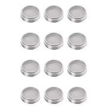 Set mit 12 Keimdeckel-Sets Aus Edelstahl für Einmachgläser