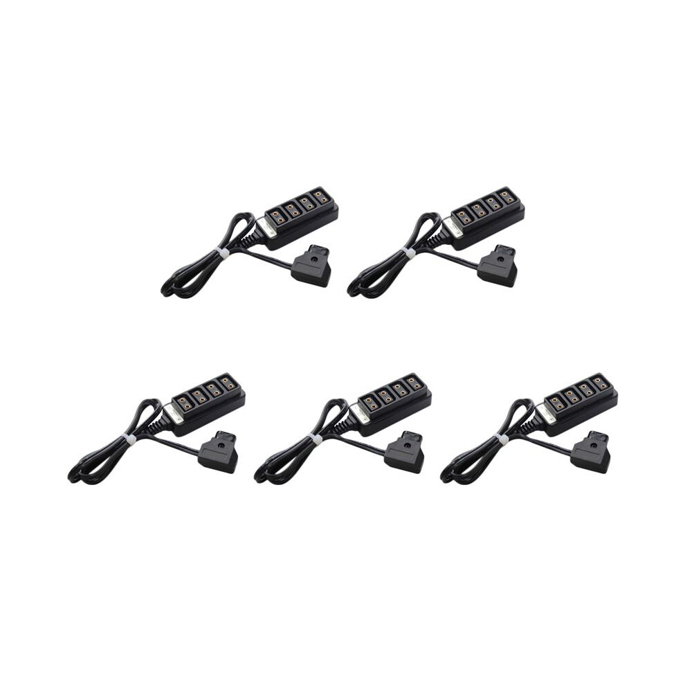 5X D-Tap Male To 4-Port P-Tap Female Camera Power Supply Distributor Dtap Fourway Splitter 4711239407923