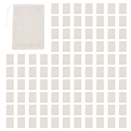 Pacote de 500 Sacos de Musselina de AlgodãO Multiusos com CordãO para Guardar Joias de Chá e Lembrancinhas de Casamento (4 X 6 Polegadas)