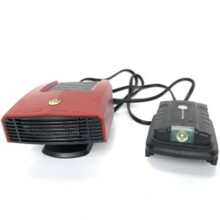 Car Heater Cold Warm Wind Defrosting Snow Demister 360 Rotation Dual USB Adapter for 18V Battery Red