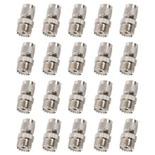 20X TNC-Stecker auf PL259 UHF-Adapterbuchse, Silber