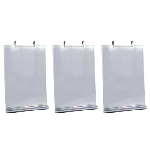 3X A4 Multi-Page Flip Display Card Label Display Stand Detachable Label Business Menu Holder