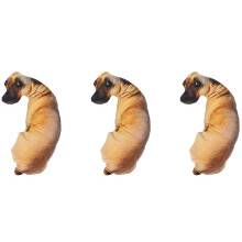 3X 3D Cute Bend Dog Printed Throw Pillow Lifelike Animal Funny Dog Cosplay Children Favorite Toy Cushion for Home