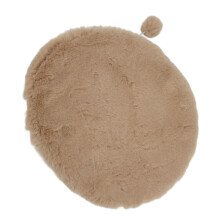 Warm Gray 45cm Round Pet Sleeping Mat with Small Ball