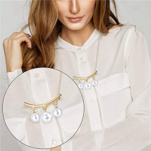24 Pieces Sweater Shawl Clips Faux Pearl Dresses Cardigan Collar Brooch Clip Vintage Shirts Clips for Women Girls Decor