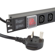 PDU IEC C13 Sockets 8 Way with UK Plug Power Distribution Unit Horizontal 3m