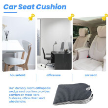 Car Truck Wedge Cushion for Pressure Relief Pain Relief Butt Cushion Orthopedic Ergonomic Support Memory Foam