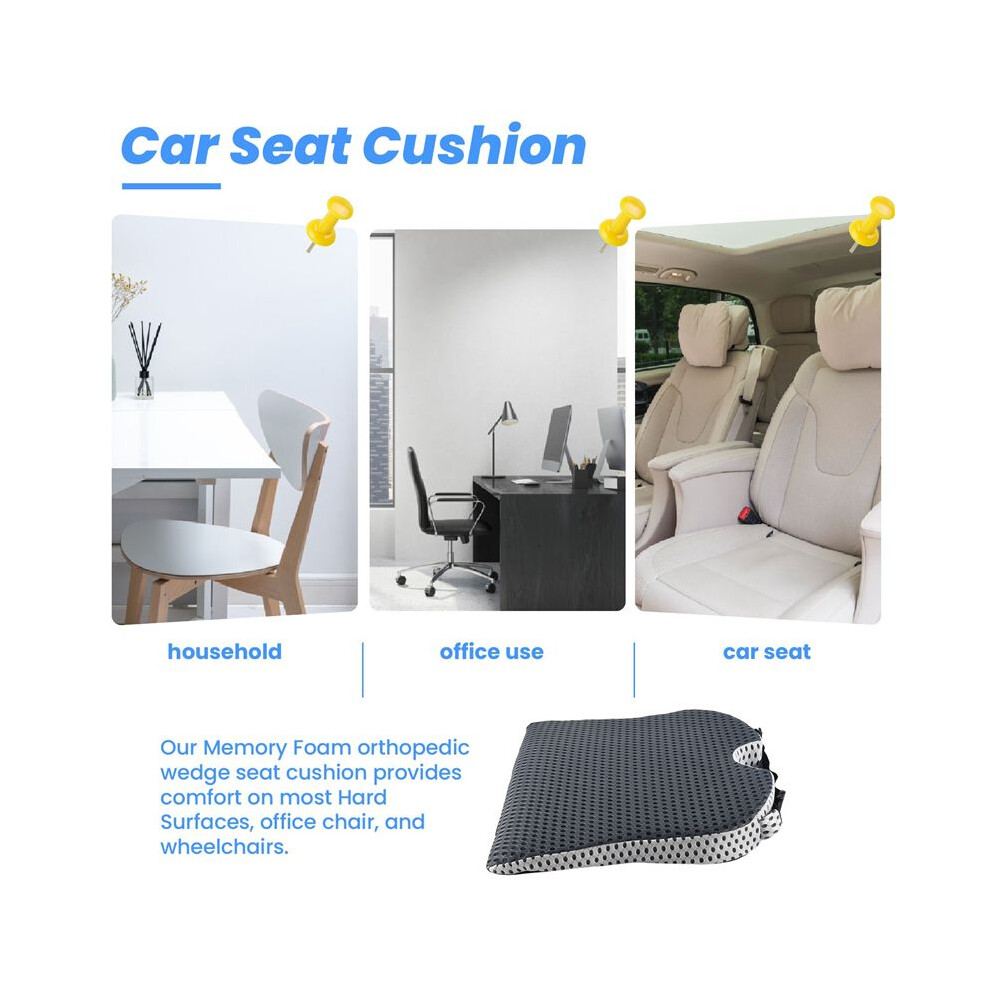 Car Truck Wedge Cushion For Pressure Relief Pain Relief Butt Cushion Orthopedic Ergonomic Support Memory Foam 6034215243888