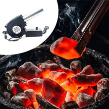 BBQ Fan Small Portable Air Blower with Air Collecting Port Power Supply Speed Controller Cooking Blower EU Plug