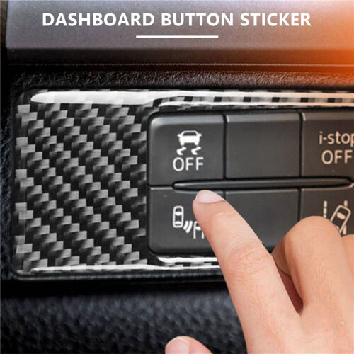 2X  Light  Frame Sticker for  MX5 Miata Roadster 2016+ MX5 ND Carbon Fiber Dashboard Button Interior 1
