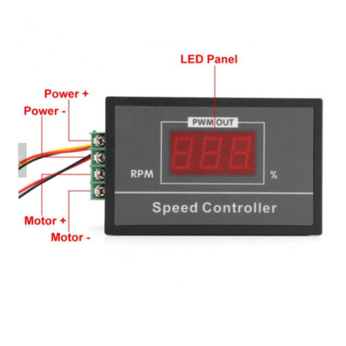 2X PWM  Motor Speed Controller with Digital Display 30A PWM Adjustable Speed Stepless Regulator 2