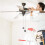 Ceiling Fan Pull Chain Set, 12Pcs Light Bulb and Fan Pattern Pull Chain Ceiling Fan Chain Extender with  Fan Chain 5