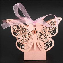 150pcs Butterfly Wedding Favour Box Birthday Party Gifts Candy Boxes ()