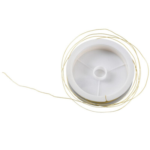 6X Coloured Brass Wire Gold 9m X 0.5mm