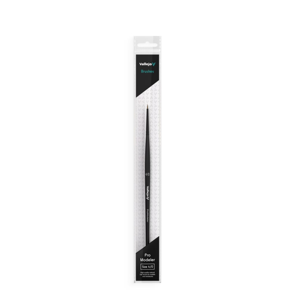 Vallejo Valb01040 - Av Pro Modeller - Natural Hair Round Brush No. 4/0